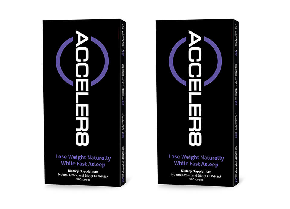 продукт Acceler8 в двух коробках
